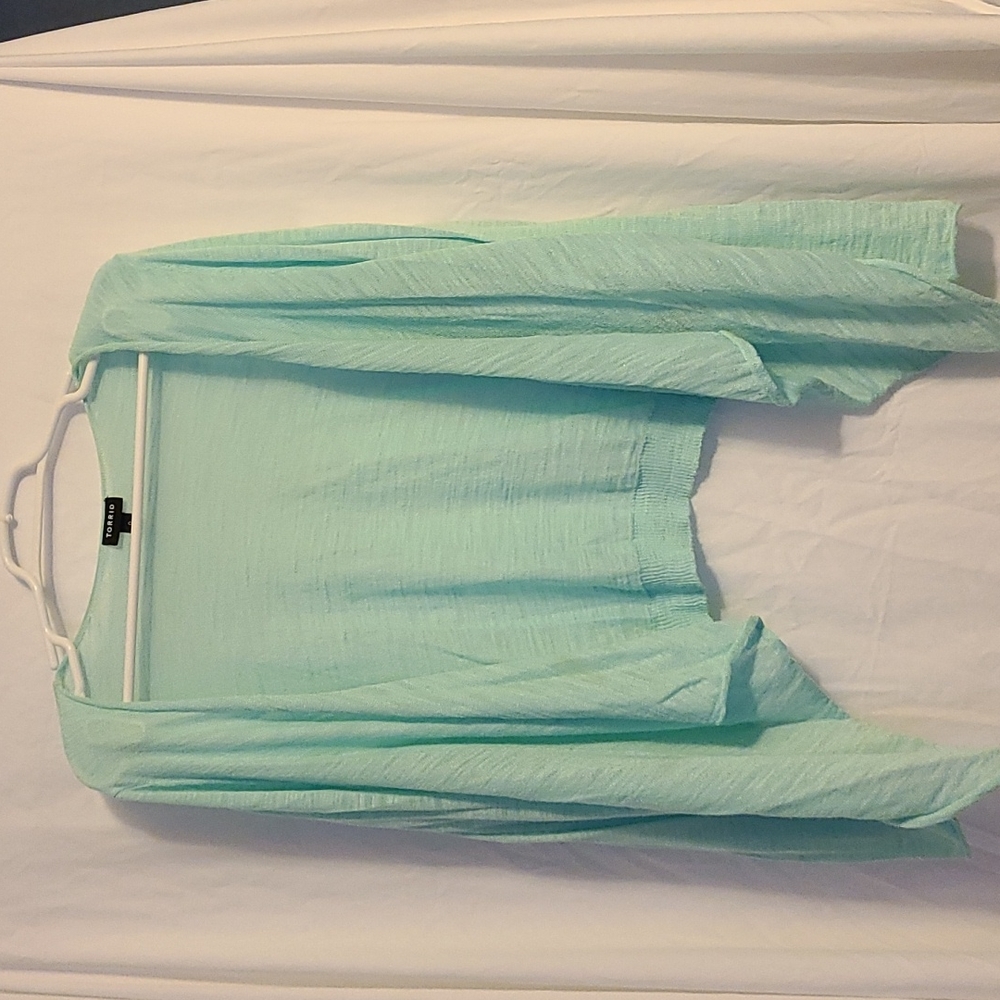 Torrid mint green cardigan (0)